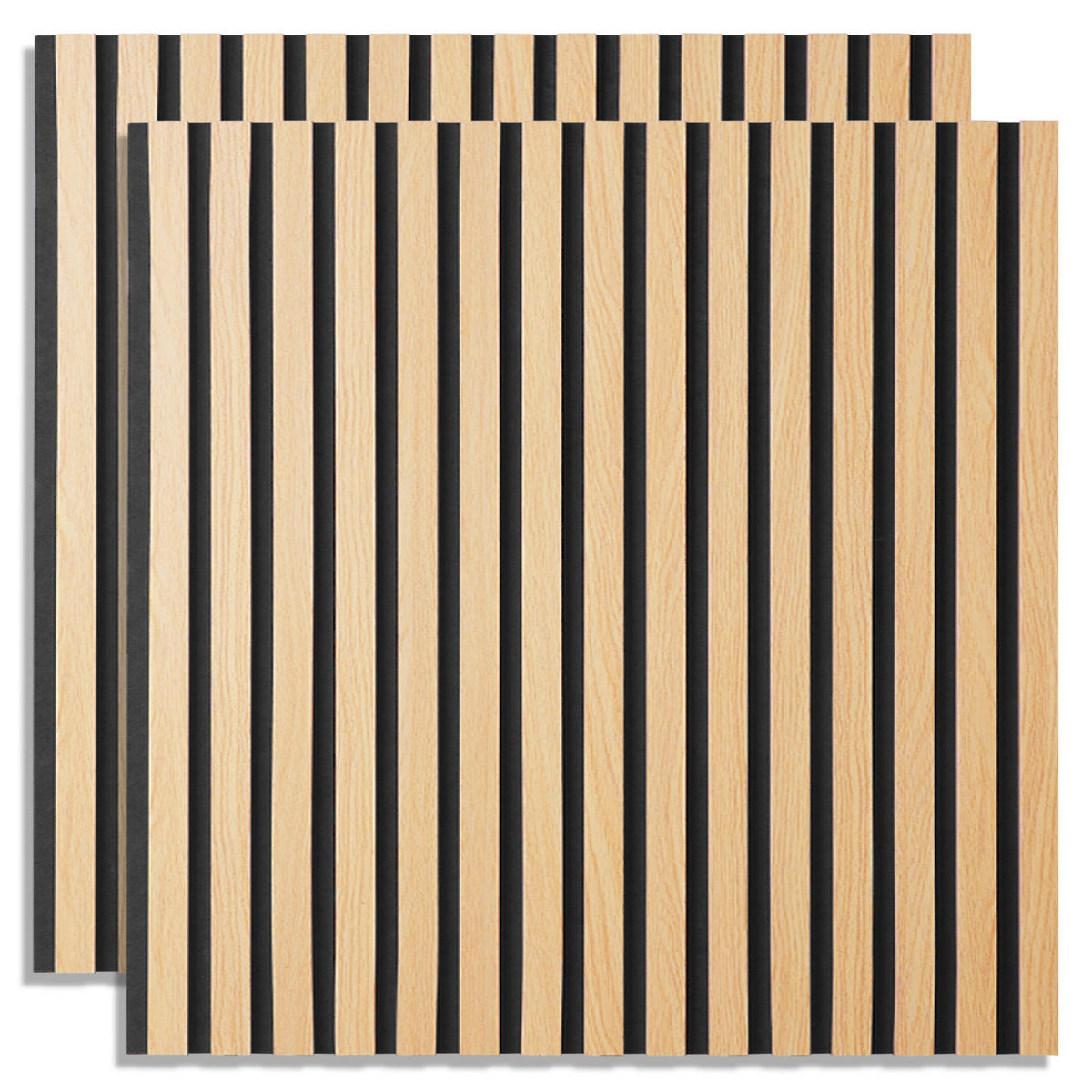 AKUSTIKPANEEL 60/60 cm 2 er-Set Natur - Hellbraun, Holz (60/60/3cm) - Homestyle4u