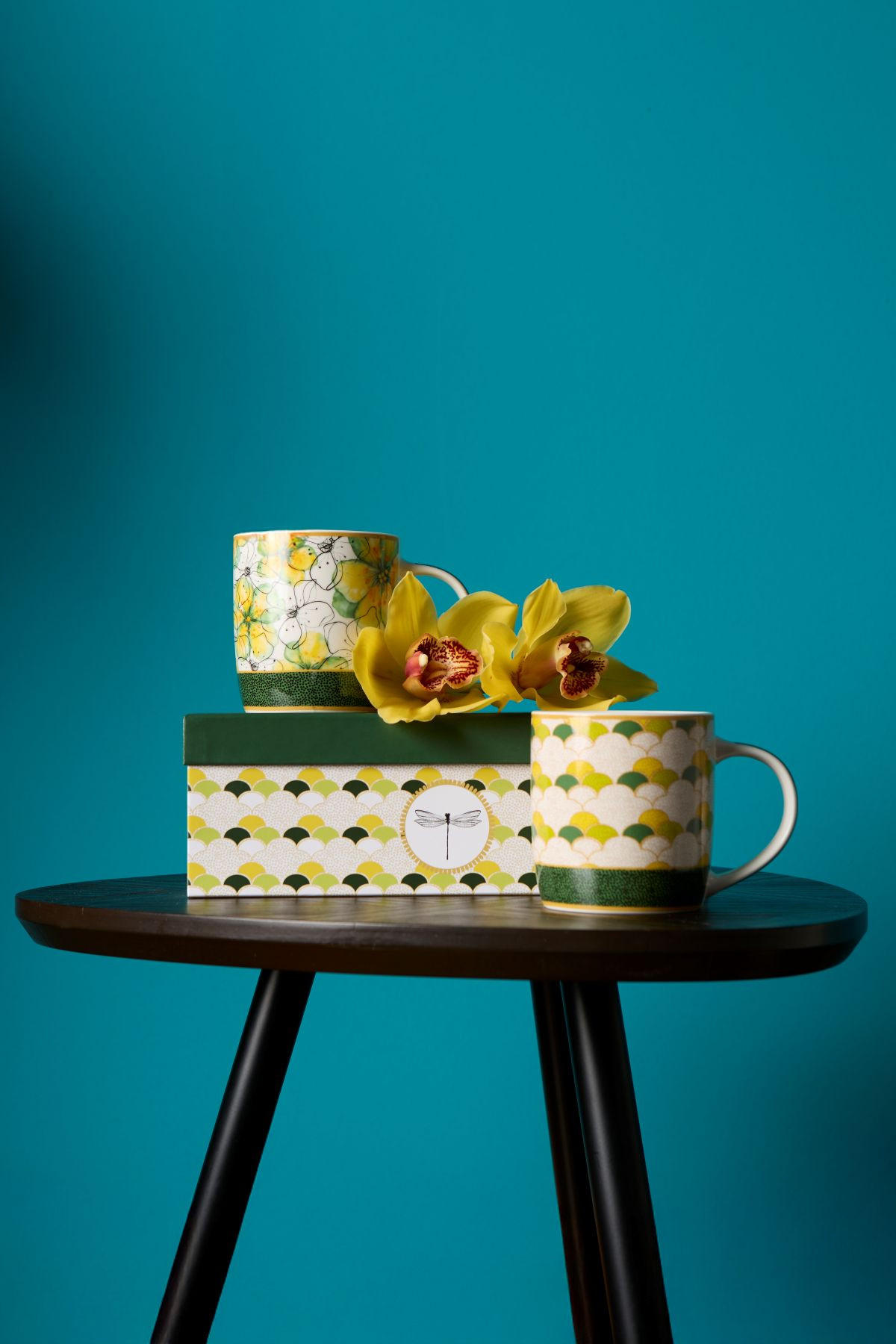 PORZELLANBECHER 2er Set MIRABILIA 350 ml "Libellula" - Orange, Keramik (0.36L) - Rose & Tulipani