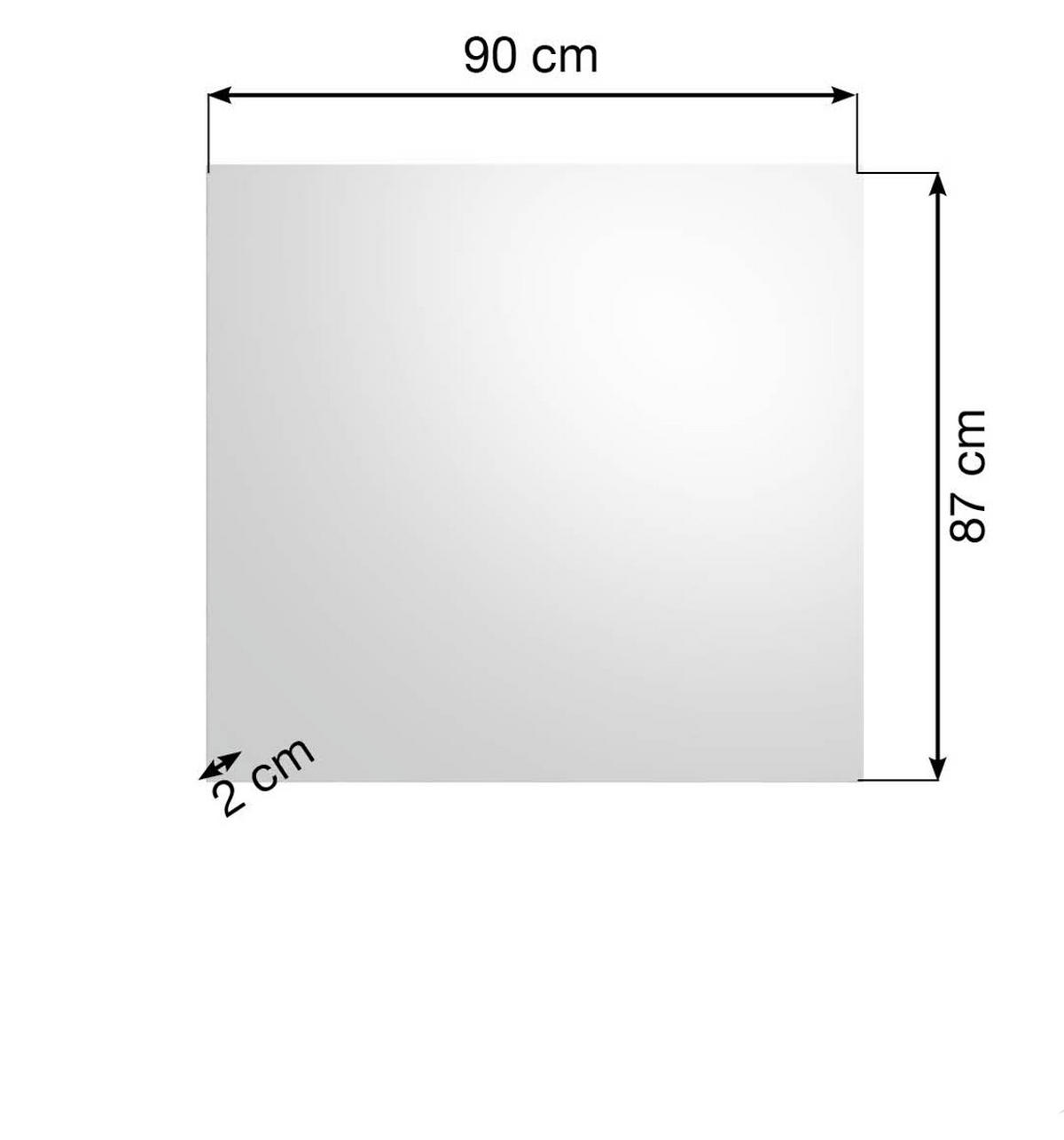 WANDSPIEGEL in Rauchsilber grau, Garderobenspiegel 90 x 87 cm - Grau, Holzwerkstoff (90/87/2cm) - Inn.Furn