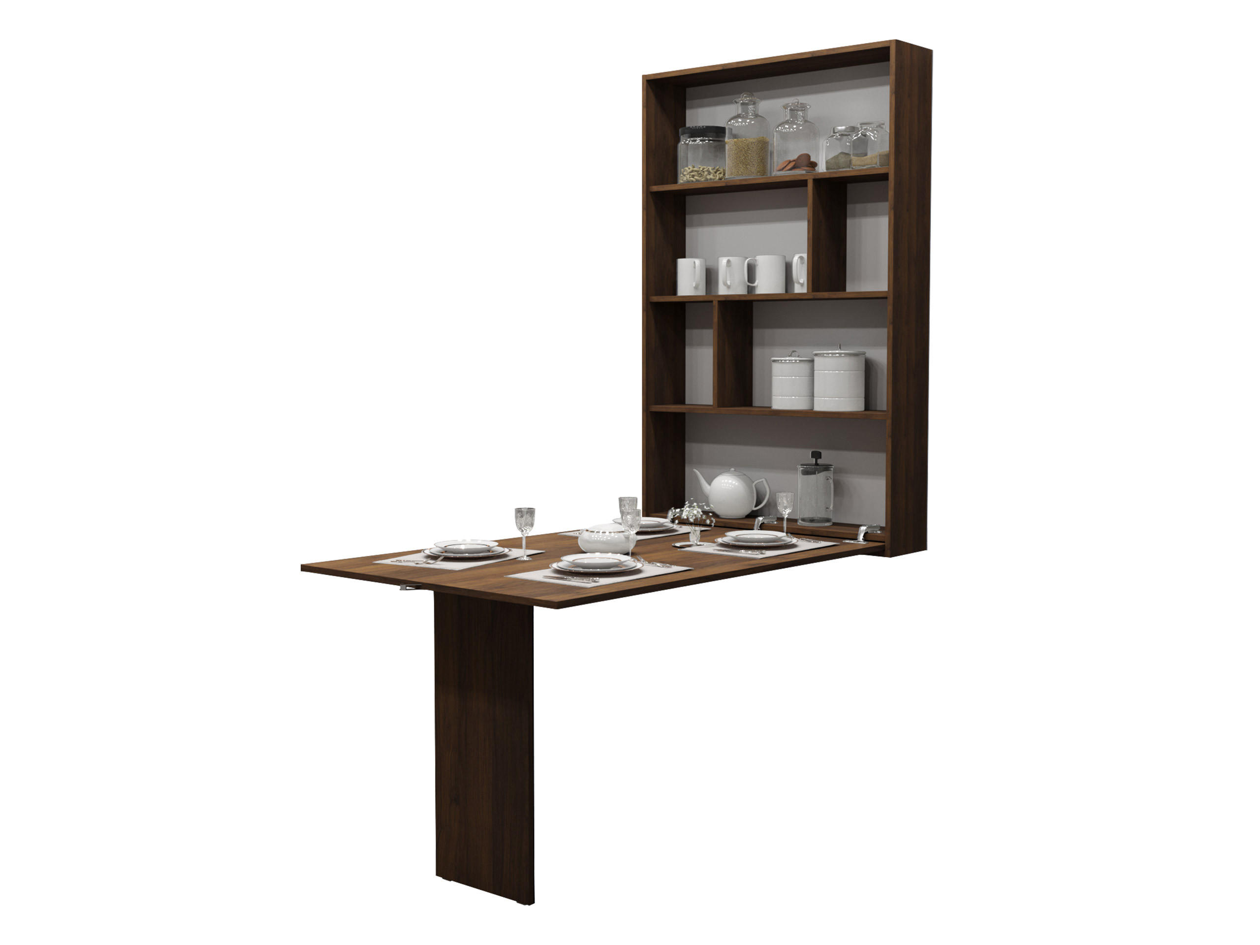 Mirjan24 Wandklapptisch Nussbaum 85x203x19 cm