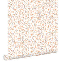 TAPETE Blumen 53 cm x 10.05 m - Weiß, Papier (53/0.1cm) - ESTAhome