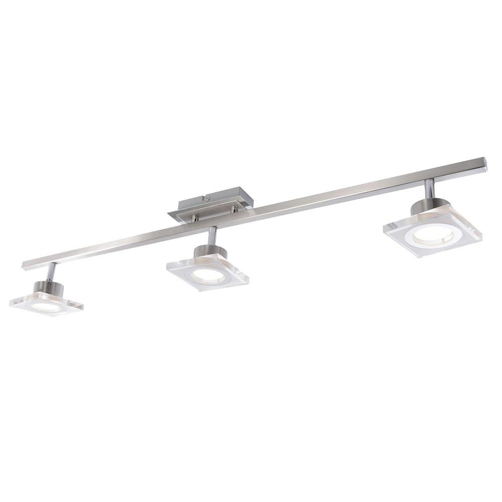 LED DECKENLEUCHTE KOVI Silber Stahl Acryl - Silberfarben, Metall (80/12.6/15cm)