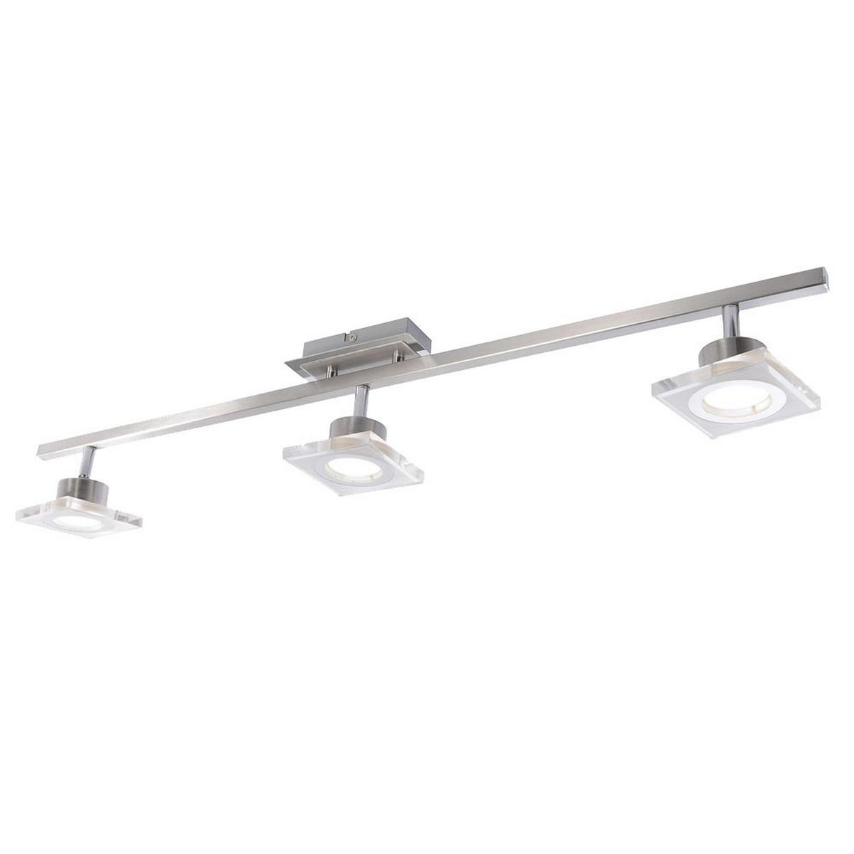LED DECKENLEUCHTE KOVI Silber Stahl Acryl - Silberfarben, Metall (80/12.6/15cm)