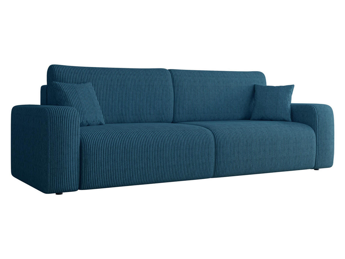 SCHLAFSOFA Piano Cord - Blau/Schwarz, Holz/Kunststoff (245/82/92cm) - MIRJAN24