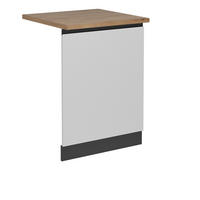 GESCHIRRSPÜLBLENDE R-Line Weiß 60 cm , AP Eiche - Anthrazit/Weiß, Holzwerkstoff (60/81.8/1.6cm) - Vicco