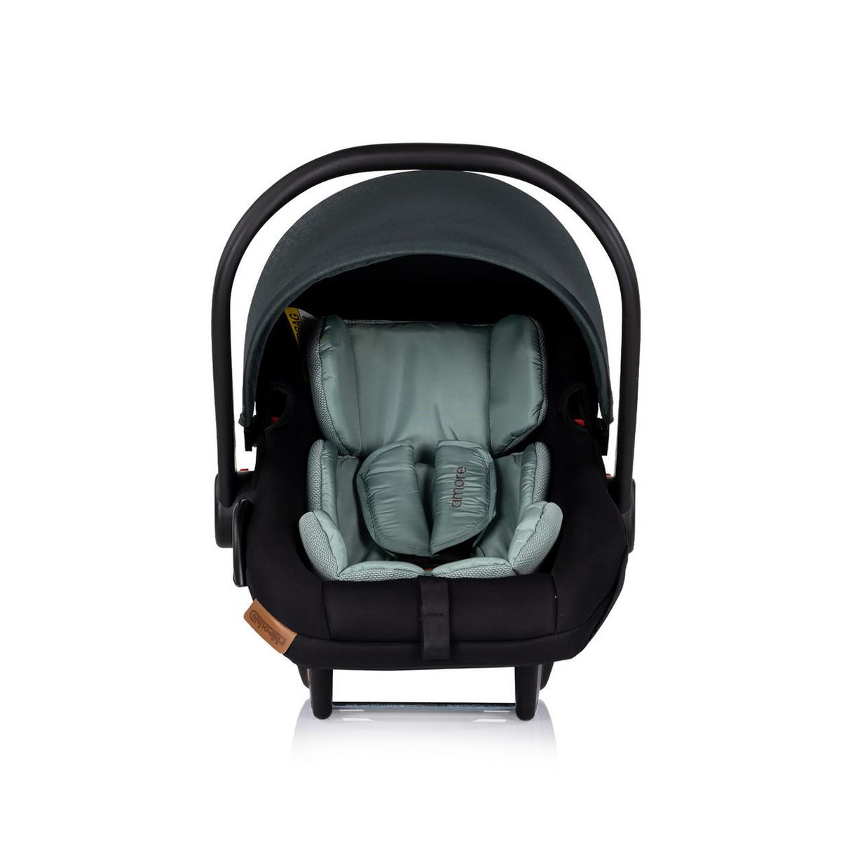 BABYSCHALE Amore i-Size Gruppe 0+ türkis (0 - 13 kg) Kissen Griff verstellbar - Türkis, Kunststoff (40/56/62cm) - Chipolino