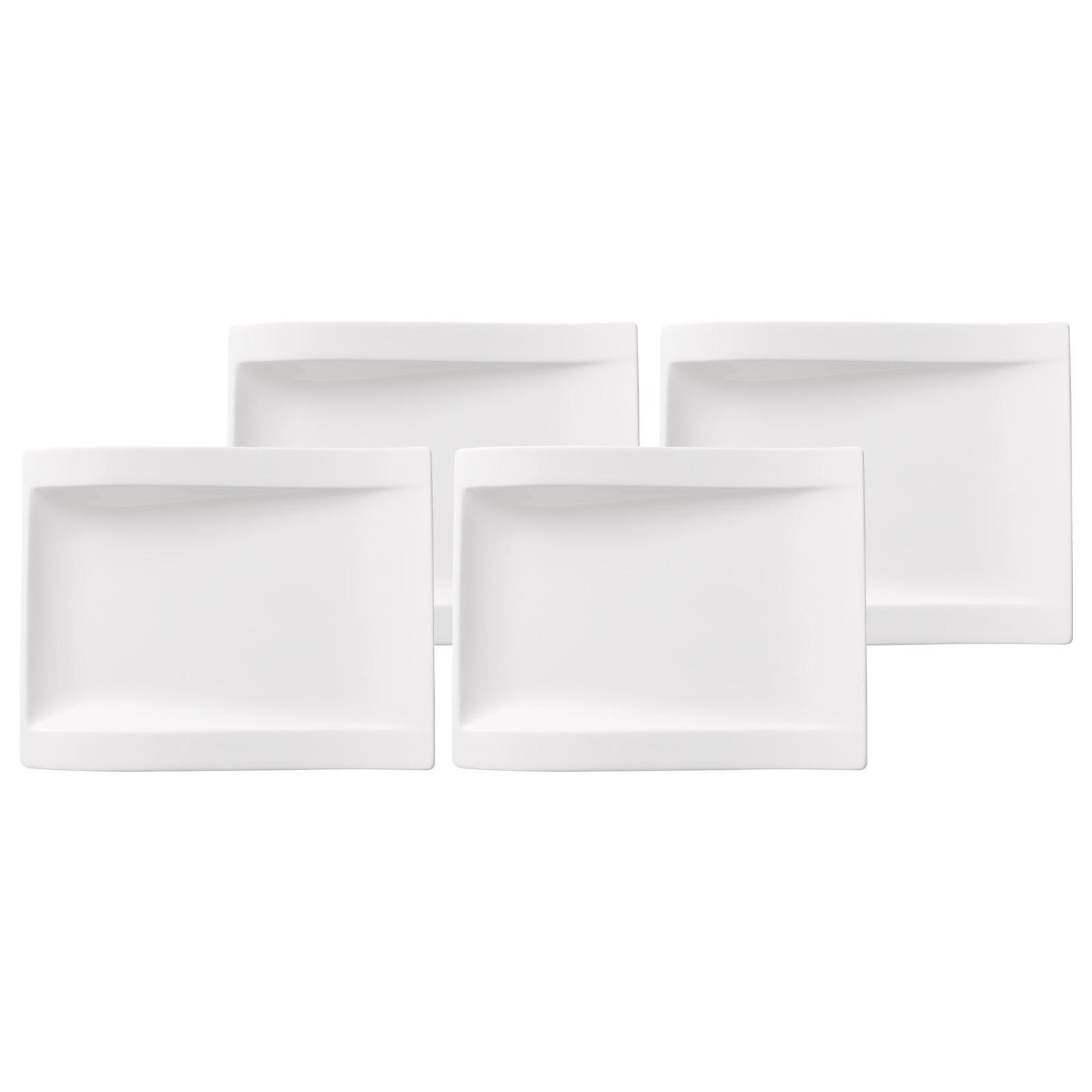 FRÜHSTÜCKSTELLER NewWave weiß 26 x 20 cm 4er Set - Weiß, Keramik (1cm) - Villeroy & Boch