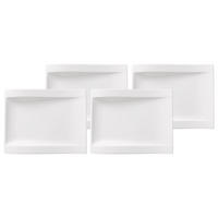 FRÜHSTÜCKSTELLER NewWave weiß 26 x 20 cm 4er Set - Weiß, Keramik (1cm) - Villeroy & Boch