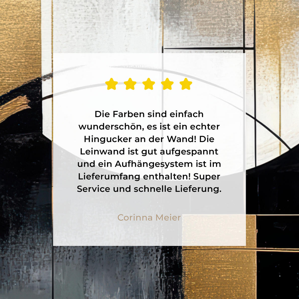 LEINWANDBILD - Abstrakt - Gold - Silber - Formen - Ästhetik - 90x90 - Gemälde - Multicolor, Textil (90/90cm) - MuchoWow