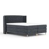 BOXSPRINGBETT Carizzo Marineblau 160/200 cm mit Matratze und Topper - Naturfarben/Dunkelblau, Holz/Holzwerkstoff (160/200cm) - Maison de Reve