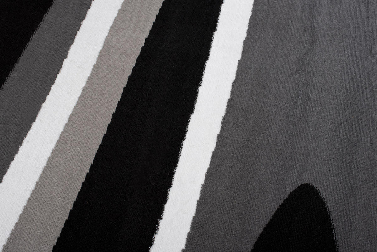 TEPPICH MAYA Schwarz Streifen Gestreift 250/350 cm - Schwarz, Textil (250/350cm) - Tapiso