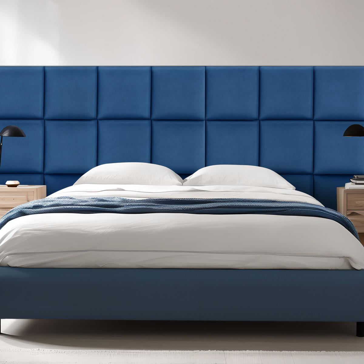 KOPFPOLSTER-SET 4 TLG. Carpino - Dunkelblau, Textil (3/30/30cm) - [neu.haus]