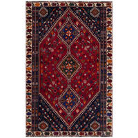 ORIENTTEPPICH handgeknüpft Gashgai Rot, Blau 261/165 cm Schurwolle - Blau/Rot, Textil (165/261cm) - Looma