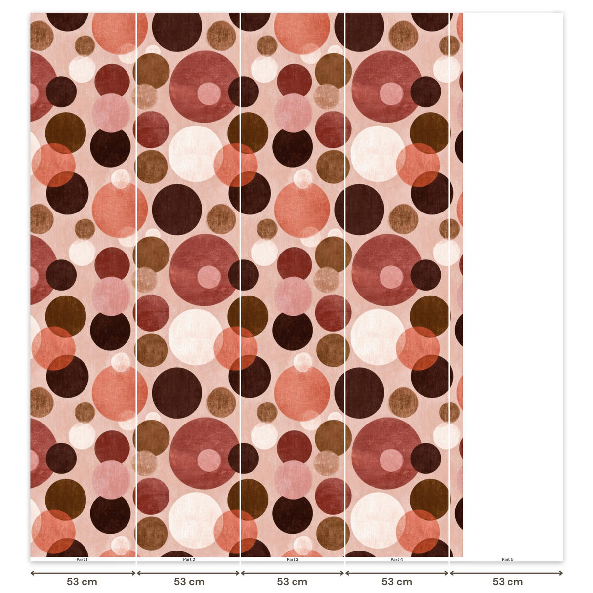 TAPETE - Kreise - Modern - Farbenfroh - 220x280 cm - Multicolor, Papier (220/280cm) - OnlyWow