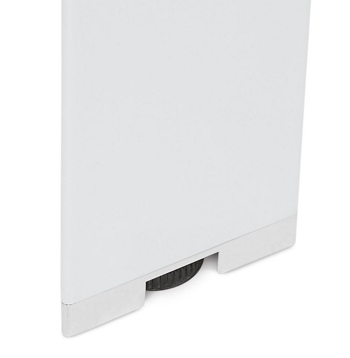 SCHREIBTISCH Glas Chromakzente Für Besprechungsraum KERIX, Weiß 200x100x74 cm - Weiß, Glas/Metall (100/200/74cm) - KADIMA DESIGN