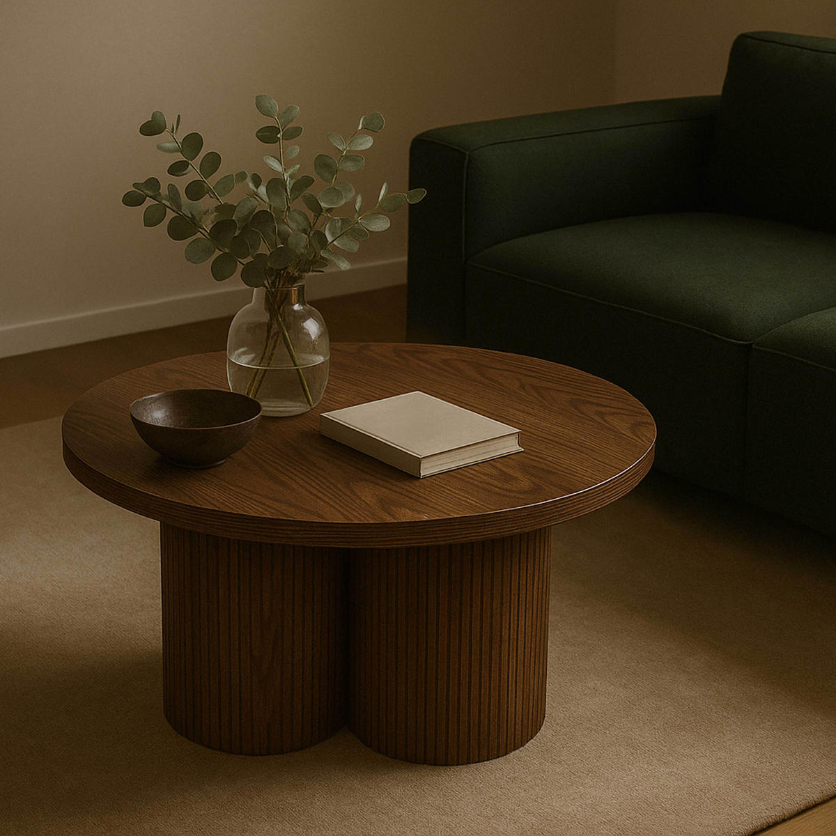 COUCHTISCH, helles Holzeffekt - Beige, Holz (80/80/45cm) - Oviala