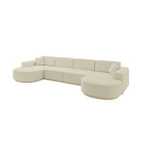 WOHNLANDSCHAFT MARI-U2-v1 - 388x171x83 cm Beige Bouclé - Beige, Holzwerkstoff/Textil (388/83/171cm) - ALTDECOR