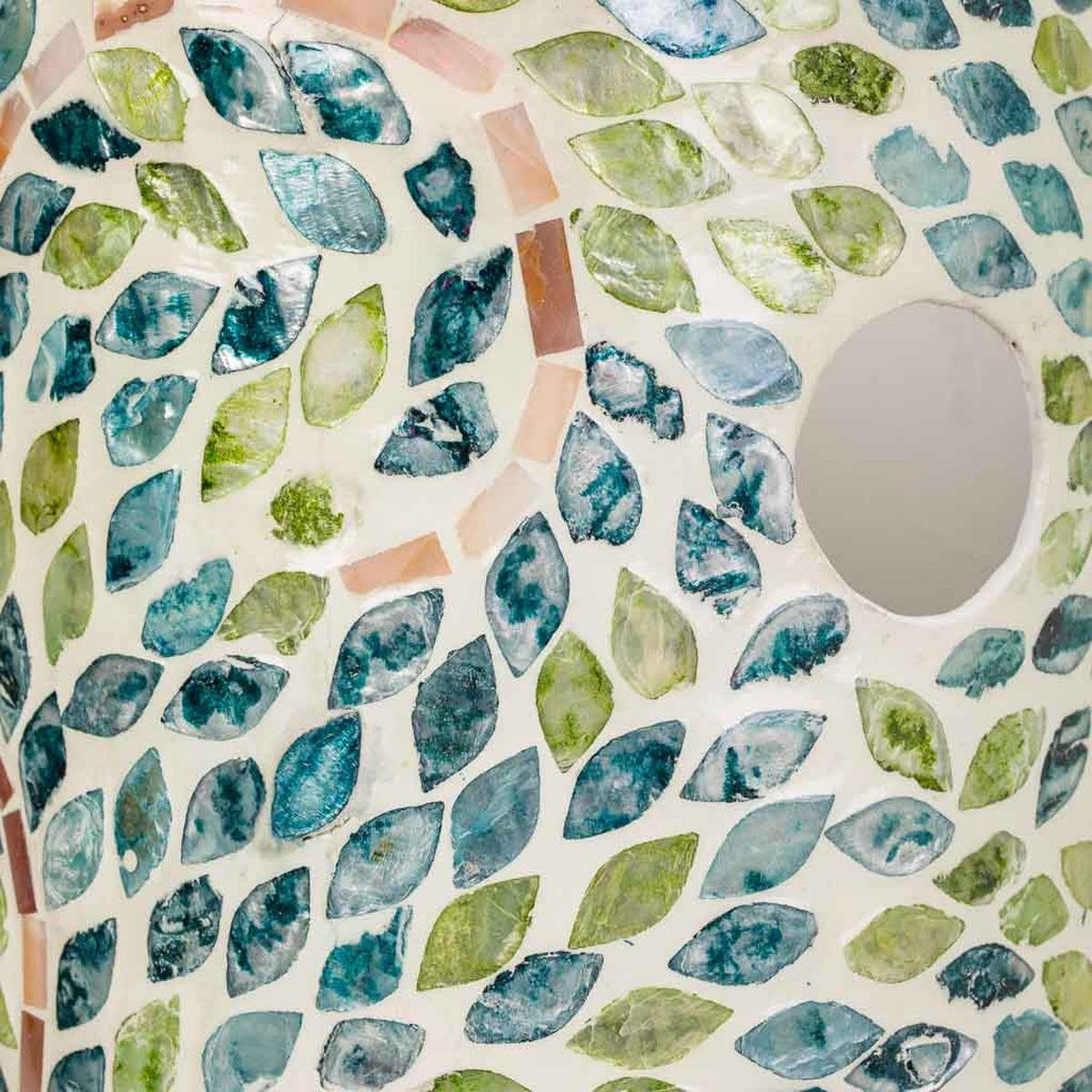 SCHIRMSTÄNDER aus Capiz, grün, 20x56cm - Grün, Holzwerkstoff (20/56/20cm) - Wanderlust