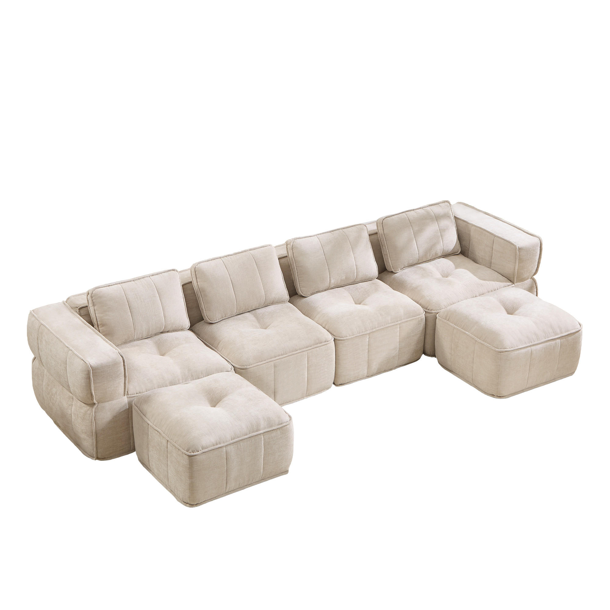 ComfortXL Wohnlandschaft Beige 162x67x344 cm