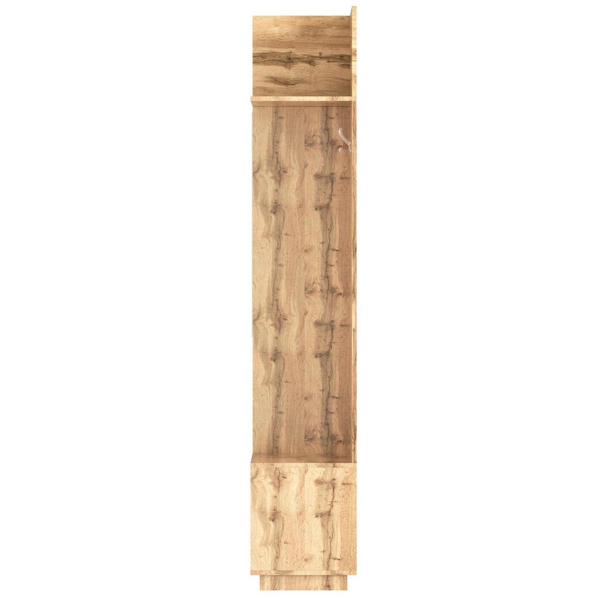 KOMPAKTGARDEROBE Spiegel Sitzbank Schuhschrank Haken Flur Set - Naturfarben, Holzwerkstoff (34.5/190/90cm) - FLIEKS