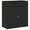 GARTENSCHRANK Schwarz 105x55x113 cm Poly Rattan - Schwarz, Kunststoff (105/113/55cm) - furnicato