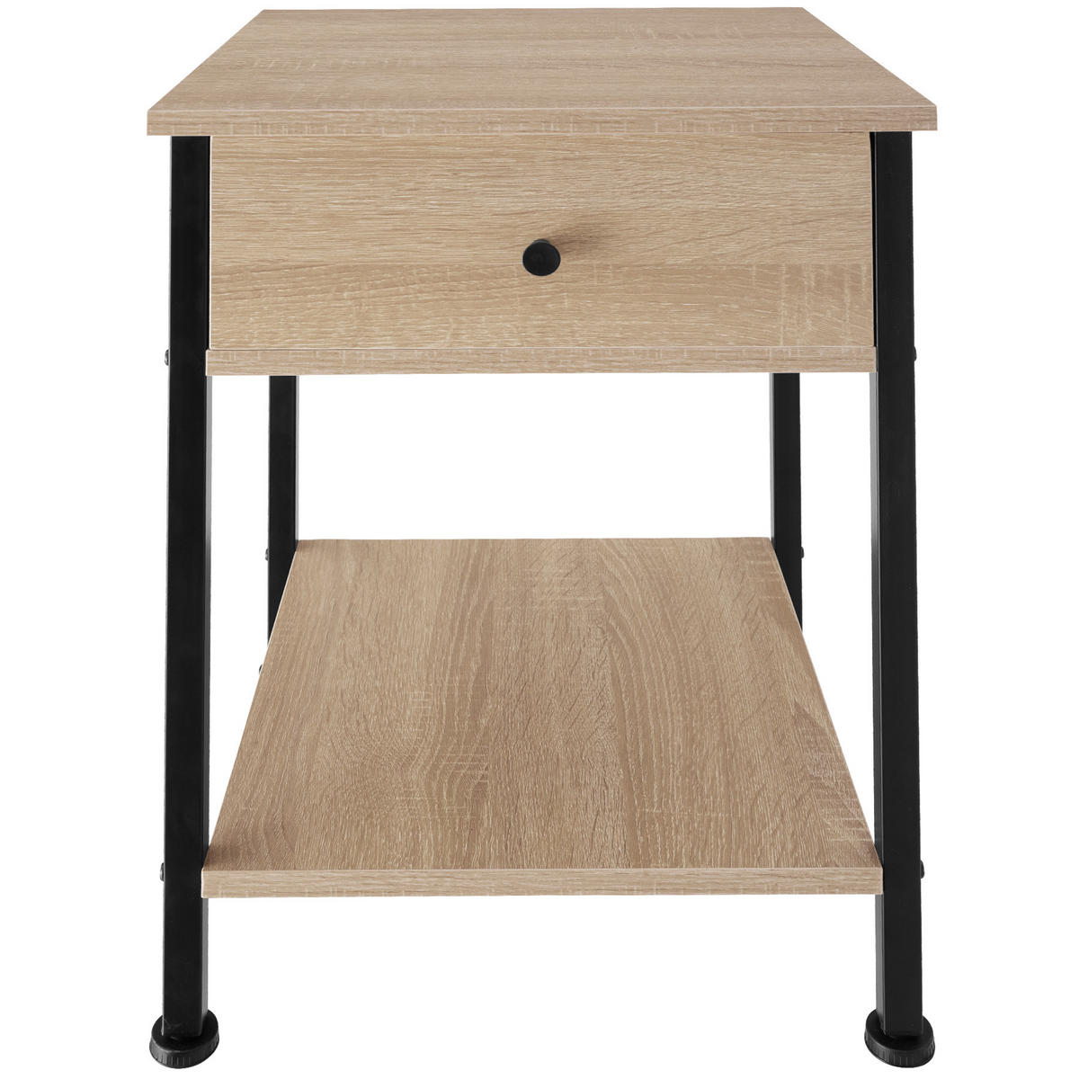 NACHTSCHRANK Bradford,40 x 40 x 55,5 cm,Industrial Holz hell, Eiche Sonoma - Naturfarben, Holzwerkstoff (40/55.5/40cm) - tectake