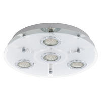 LED DECKENLEUCHTE Cabo Silber - Silberfarben, Glas (35/35/7.5cm)