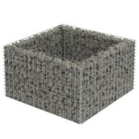 HOCHBEET aus Gabionen ROON aus Stahl 90x90x50 cm - Silberfarben, Metall (90/50/90cm) - DELUKE