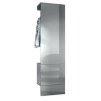 GARDEROBE Carlton Paneel in Grau Hochglanz - Grau, Holzwerkstoff (52/193/35cm) - Vladon