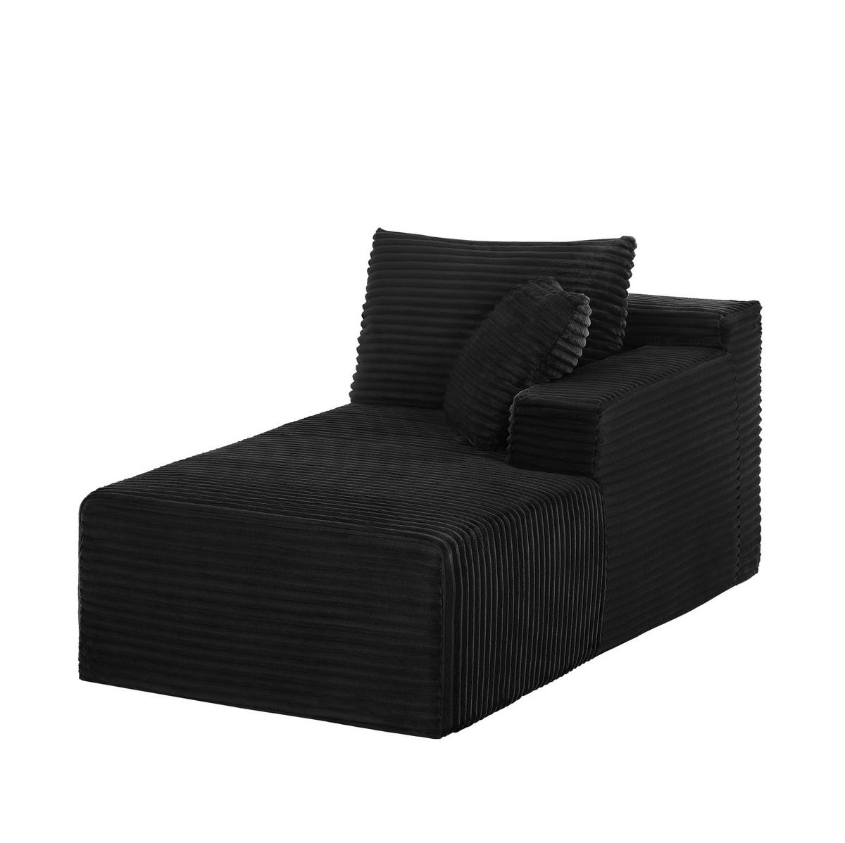 MODULARES Ecksofa aus Schaumstoff und Federkern mit variabler Stellmöglichkeit Schwarz - Schwarz, Kunststoff (163/252.5cm) - Modenvie