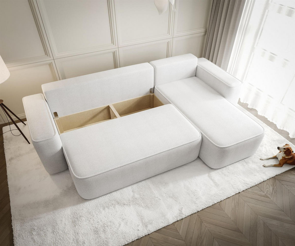 ECKSOFA Agepo In Curio - Grau, Holzwerkstoff/Textil (250/150cm) - Fun Möbel