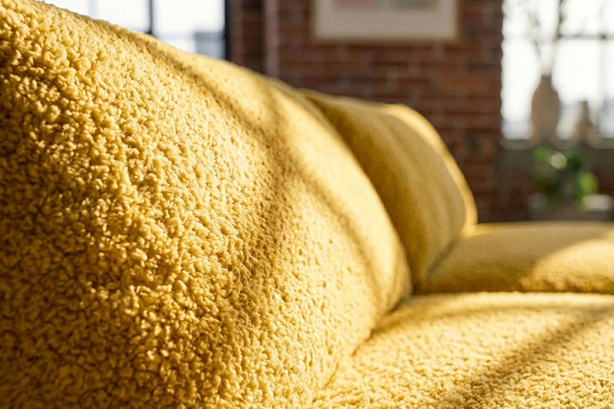 BIG SOFA PADANA Gelb Flachgewebe - Gelb/Schwarz, Kunststoff/Textil (410/86/166cm) - KAWOLA