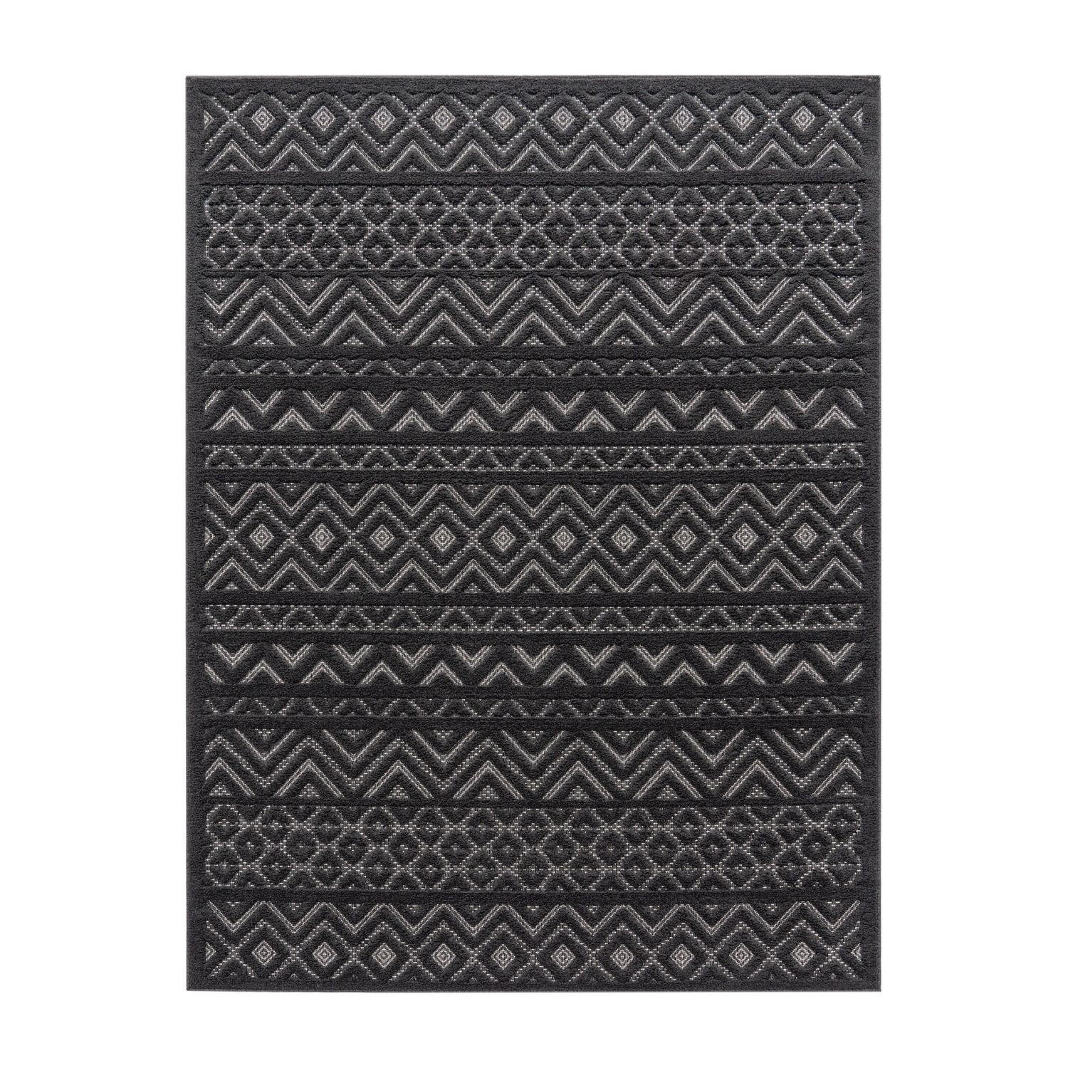 OUTDOORTEPPICH Boho Anthrazit 200 x 200 cm - Anthrazit, Kunststoff (200/200cm) - TT Home