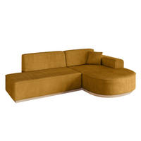 ECKSOFA Ottomane Rechts ARRIO-L1 - 243x171x83 cm Senfgelb - Currygelb/Gelb, Holzwerkstoff/Textil (243/171cm) - ALTDECOR