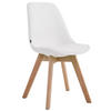 ESSZIMMERSTUHL Manolo, Kunstleder, Natura weiß - Weiß/Naturfarben, Holz/Textil (48/84/55cm) - TPFLiving