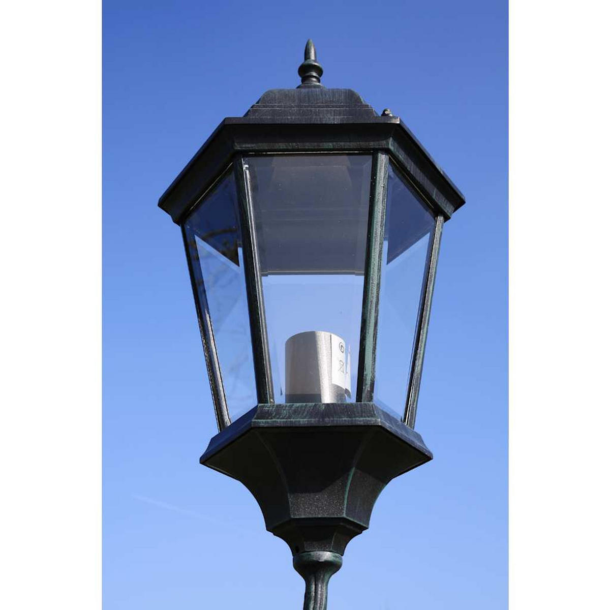 GARTENLATERNE 3-Flammig 230 Cm Dunkelgrün/Schwarz Aluminium - Grün, Metall (63/63/230cm) - vidaXL
