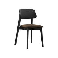 WOHNZIMMER STUHL KT63, Holzfarbe: Schwarz - Schwarz/Braun, Holz/Textil (47/80/49cm) - MIRJAN24