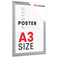 PLAKATRAHMEN, Klapprahmen A3-Format, Silber - Silberfarben, Metall (29.7/42/2.5cm) - ALLboards