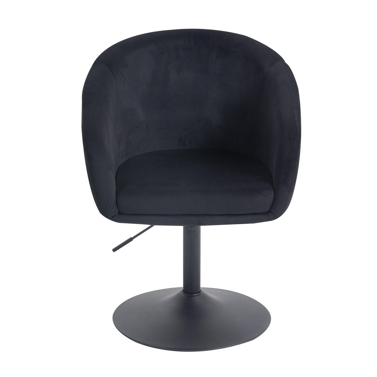 LOUNGESESSEL JAMAIKA mit Armlehnen Samt - Schwarz, Textil (59/95/59cm) - SVITA