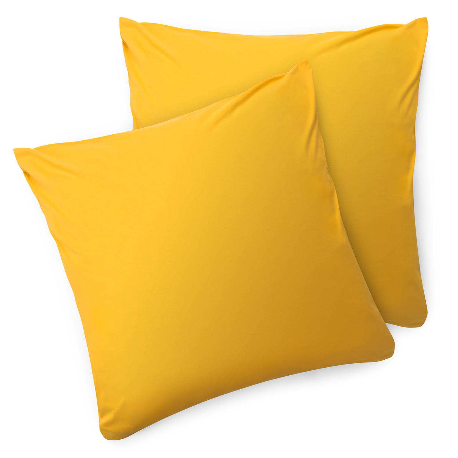 KISSENBEZUG Agneta 40/40 cm, 2er-Set, 100% Baumwolle, Gelb - Gelb, Textil (40/40cm) - Blumtal
