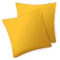 KISSENBEZUG Agneta 65/65 cm, 2er-Set, 100% Baumwolle, Gelb - Gelb, Textil (65/65cm) - Blumtal