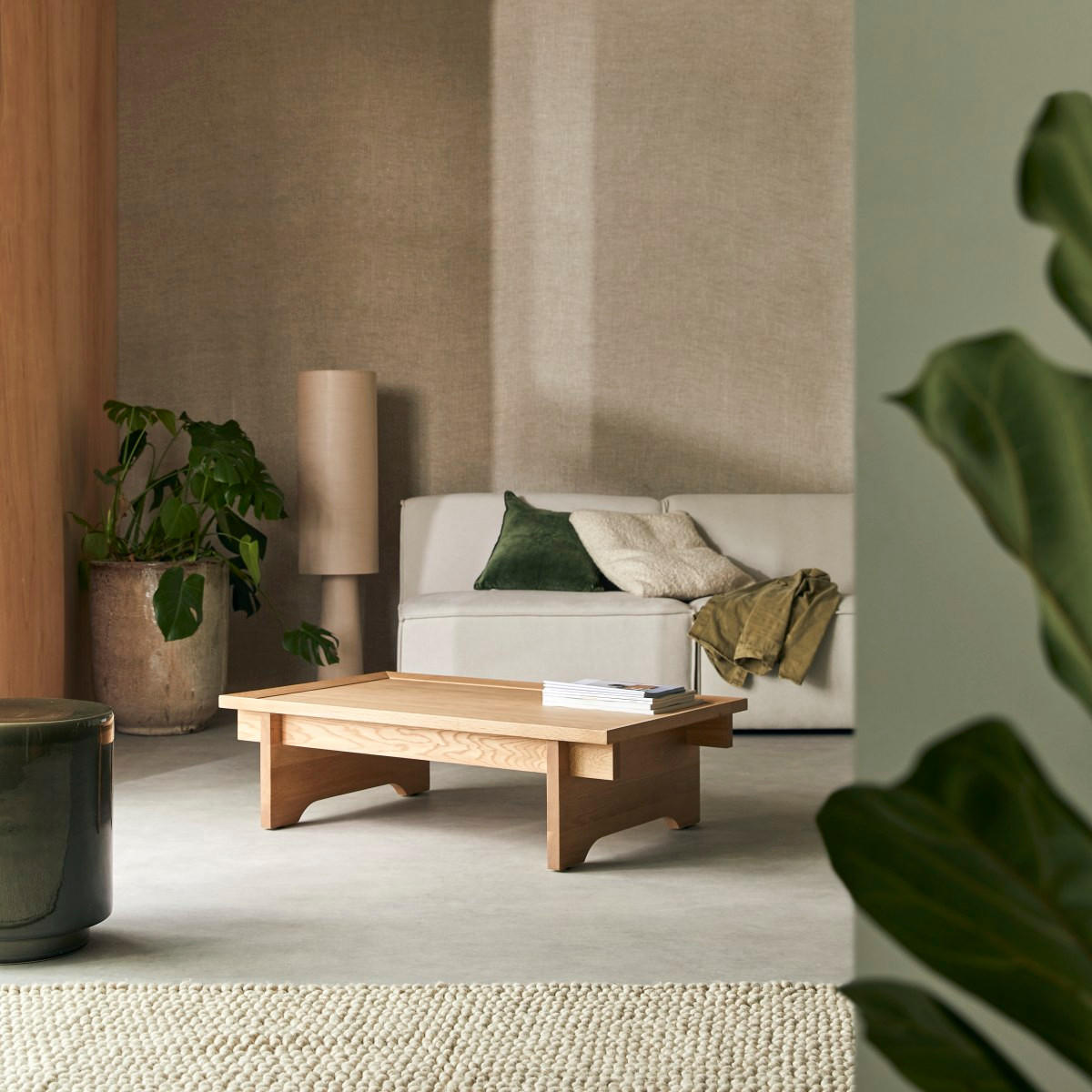 COUCHTISCH Miu Natur aus Eiche - Naturfarben, Holz (65/105/30cm) - Tikamoon