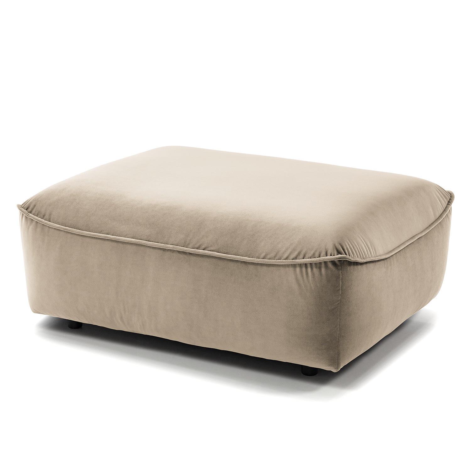 POLSTERHOCKER - Beige/Schwarz, Textil (99/40/82cm) - home24