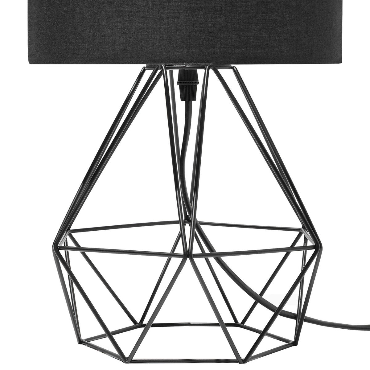 TISCHLAMPE Maroni 22/22/35 cm - Schwarz, Metall (22/22/35cm) - Beliani