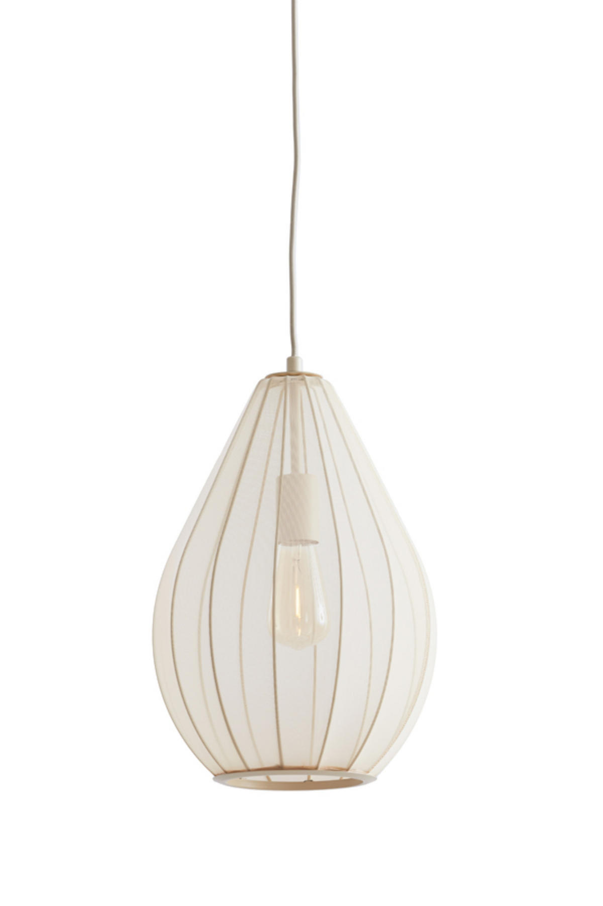 HÄNGELAMPE Itela Braun Ø28/40 cm - Braun, Textil (28/28/40cm) - Light & Living