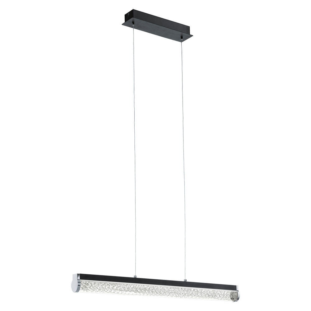 LED HÄNGELEUCHTE Trevelo Schwarz - Schwarz, Glas (76.5/8/110cm)