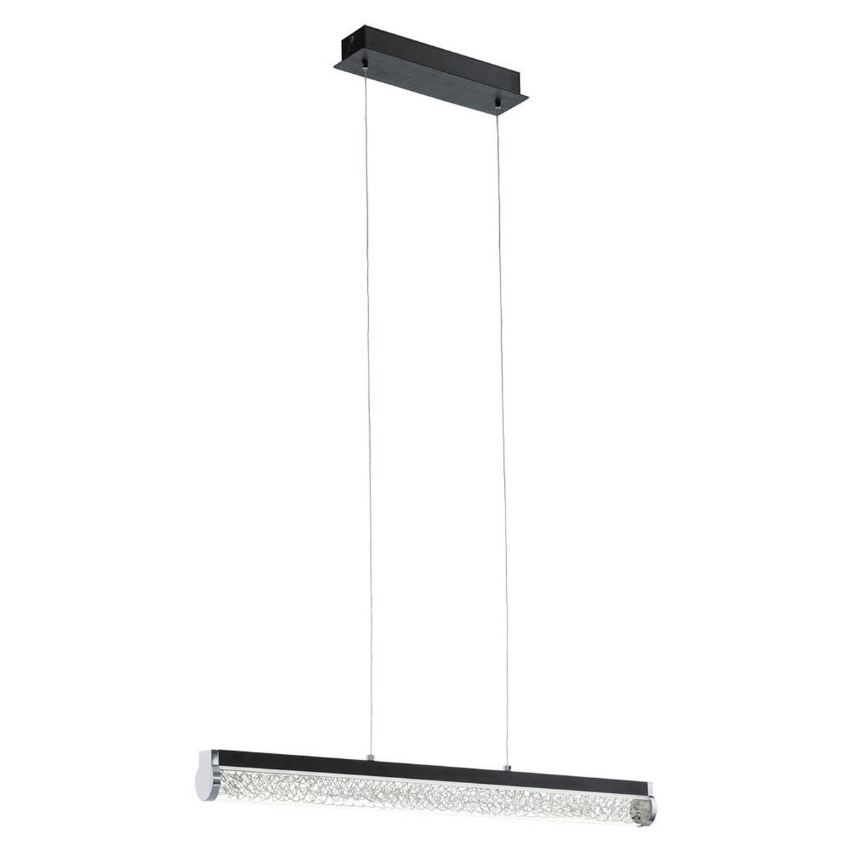 LED HÄNGELEUCHTE Trevelo Schwarz - Schwarz, Glas (76.5/8/110cm)