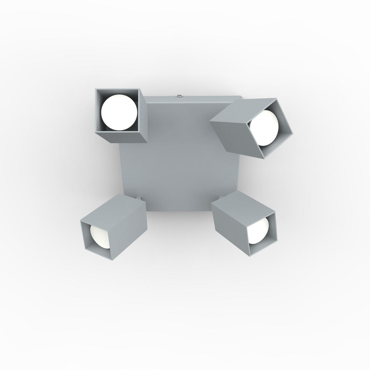 DECKENLEUCHTE - Grau, Metall (25/25/18cm) - Lumicom