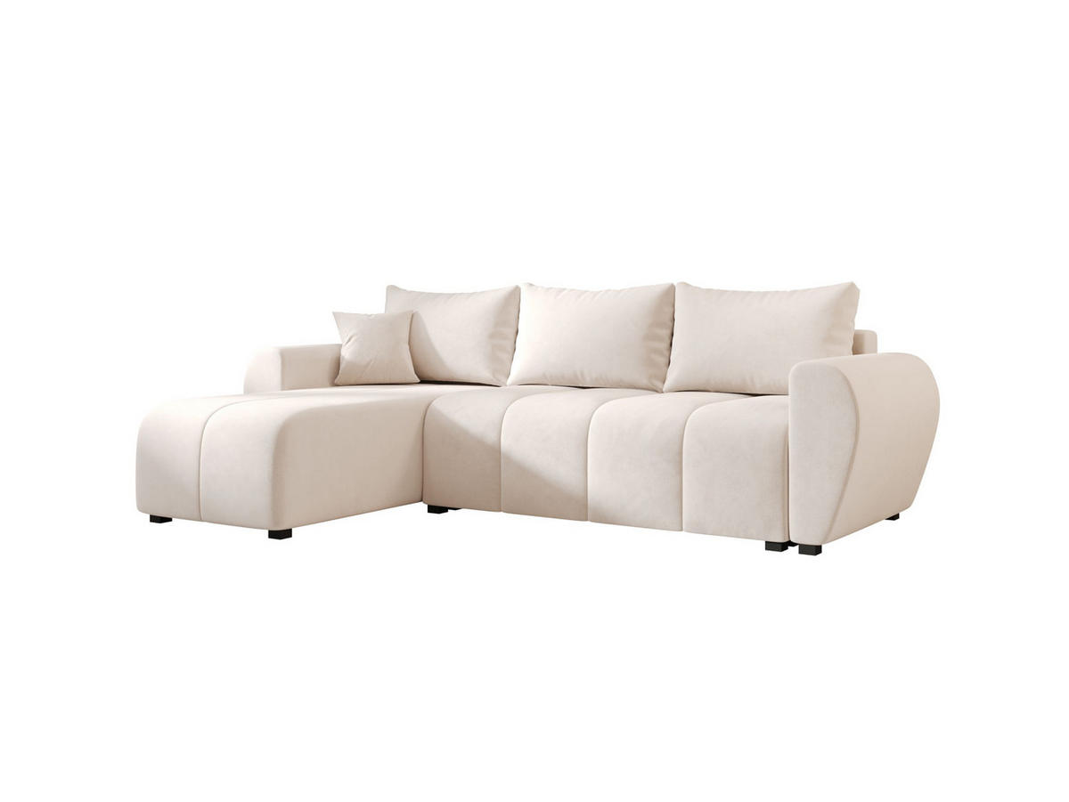 ECKSOFA MOLISA L Itaka 16 Rechts mit Schlaffunktion - Beige, Textil (245/145cm) - Bedante