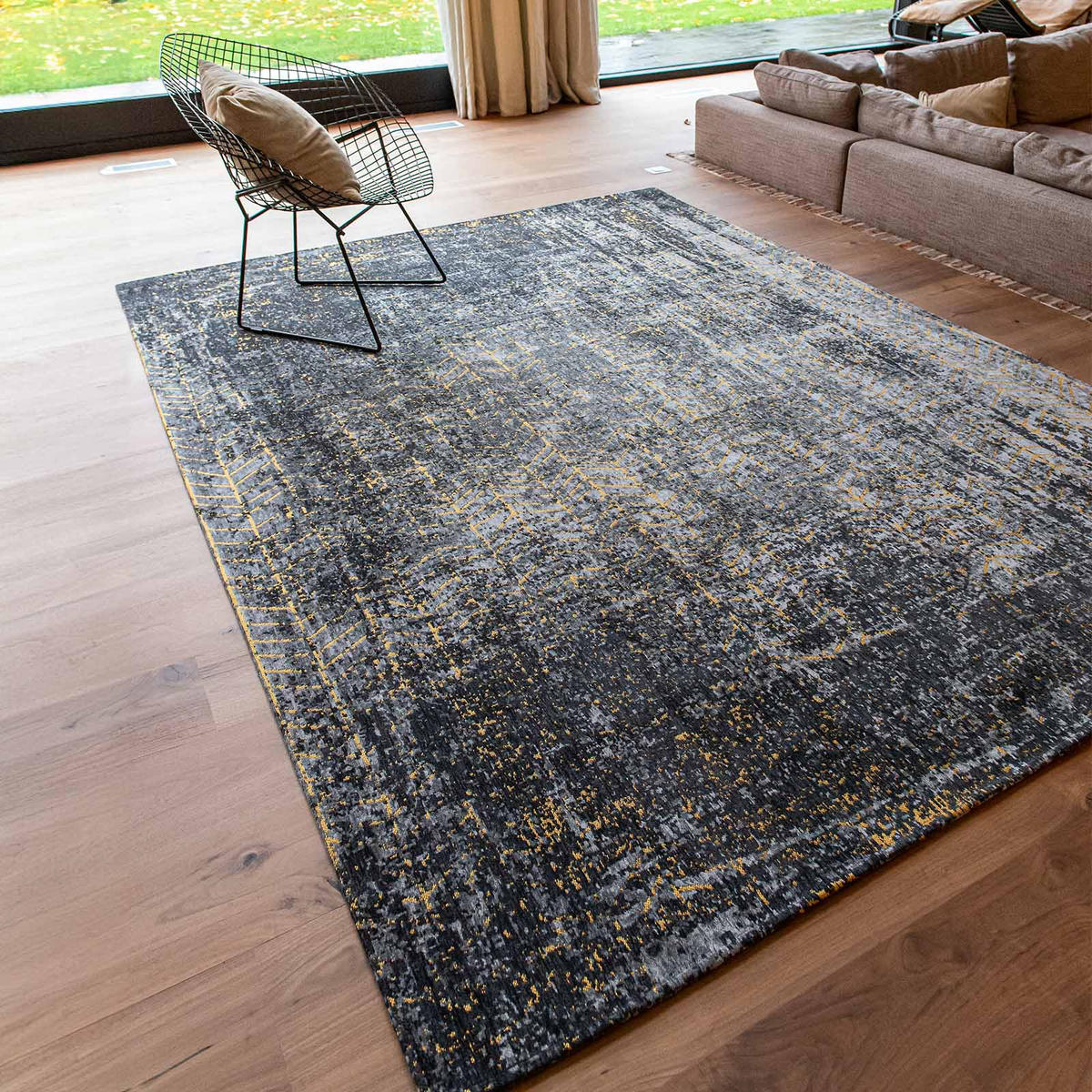 TEPPICH Flachgewebe LIGHTHOUSE Schwarz 240 x 340 cm - Schwarz, Textil (240/340cm) - Novatrend